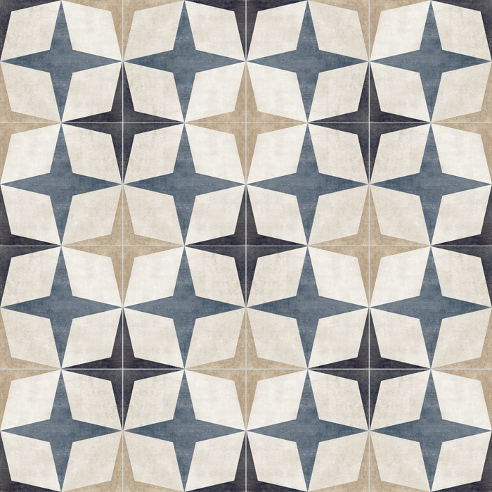 Mayfair Pattern 8x8 Matte Porcelain Decorative Tile