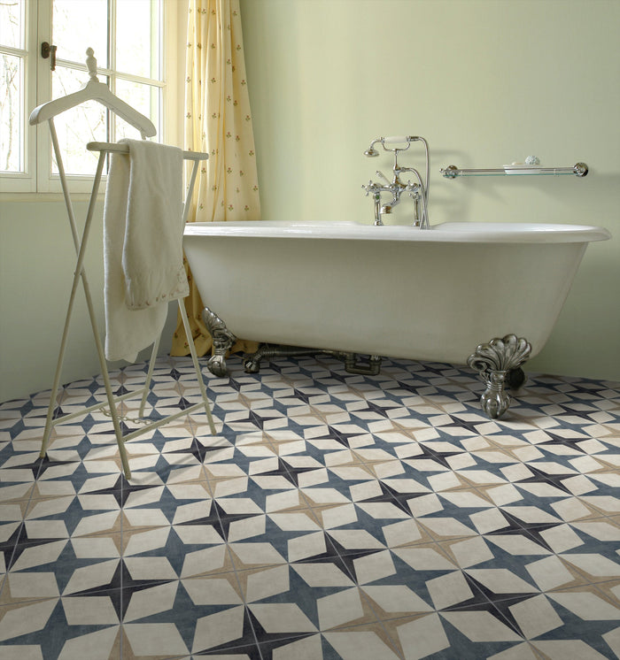 Mayfair Pattern 8x8 Matte Porcelain Decorative Tile