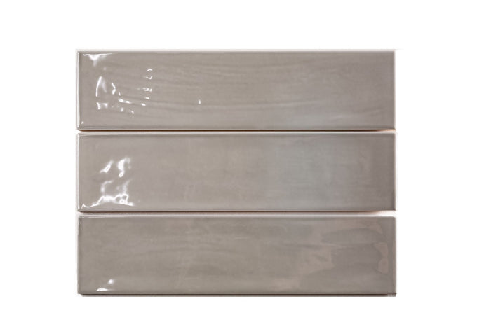 Maiolica Silver 3x12 Polished Ceramic Subway Tile - Backsplash