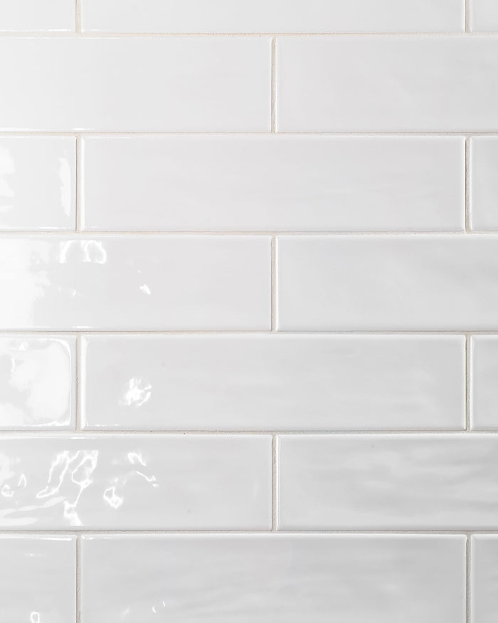 Maiolica White 3x12 Polished Ceramic Subway Tile - Backsplash