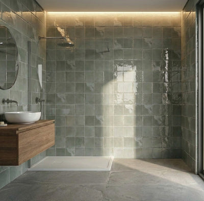 Manufatti Undergrowth 8x8 Polished Porcelain Decorative Tile