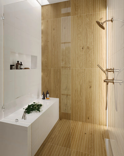 Morven Amber Wood Look 8"x40" Porcelain Tile