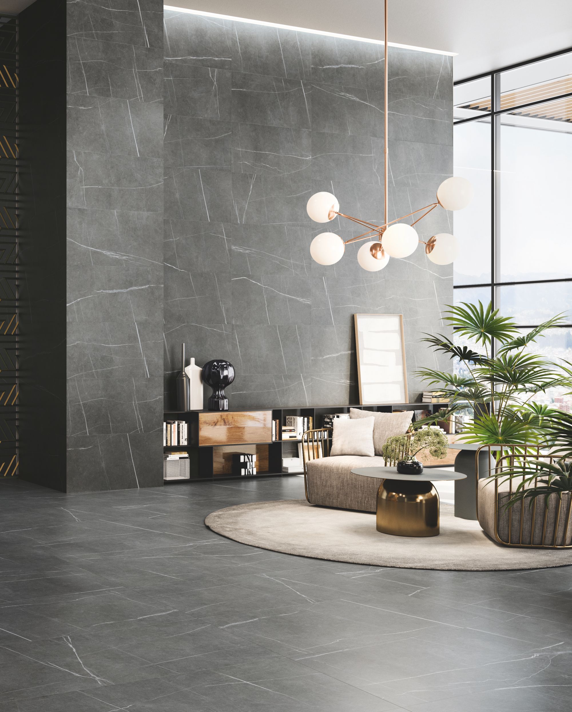 Nomade Noir 12x24 Matte Finish Porcelain Tile