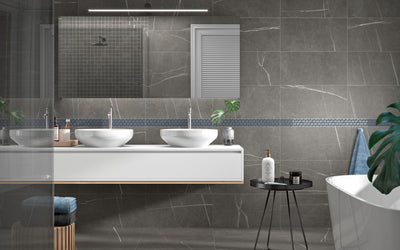 Nomade Noir 12x24 Matte Finish Porcelain Tile