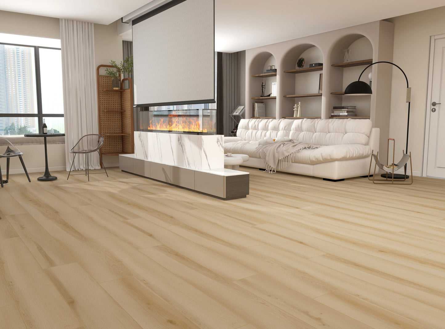 HTBC Oceanus Heritage Marble 9"x60"x8mm SPC Vinyl Flooring