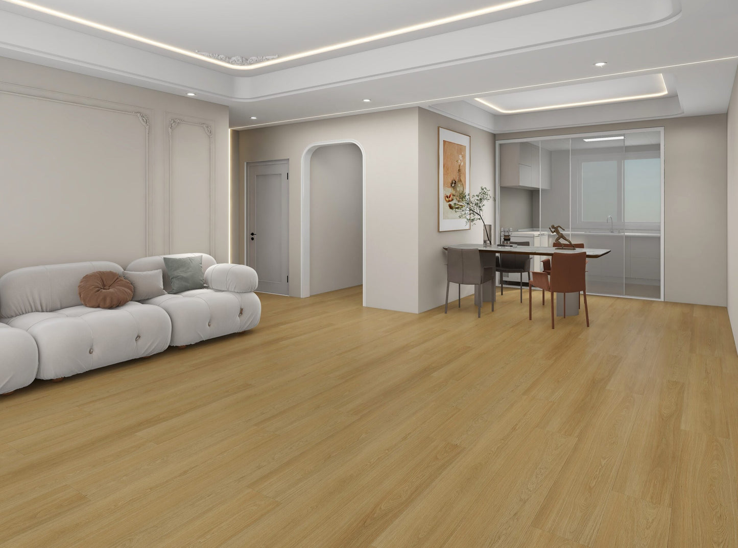 HTBC Oceanus Coastal Oak 9"x60"x8mm SPC Vinyl Flooring