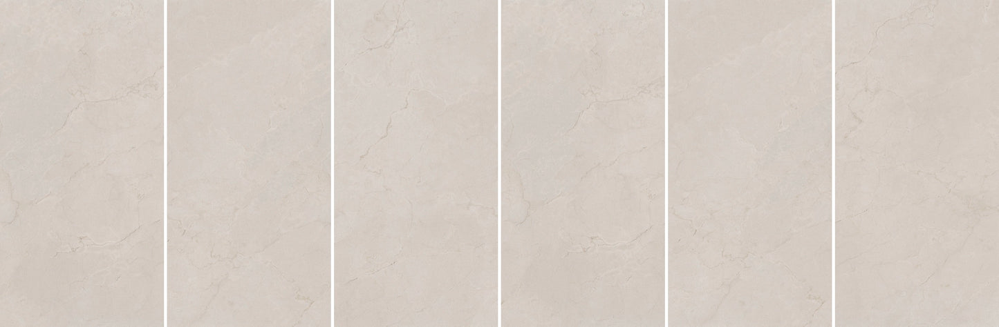 Opera White 24x48 Polished Finish Marble Look Porcelain Tile