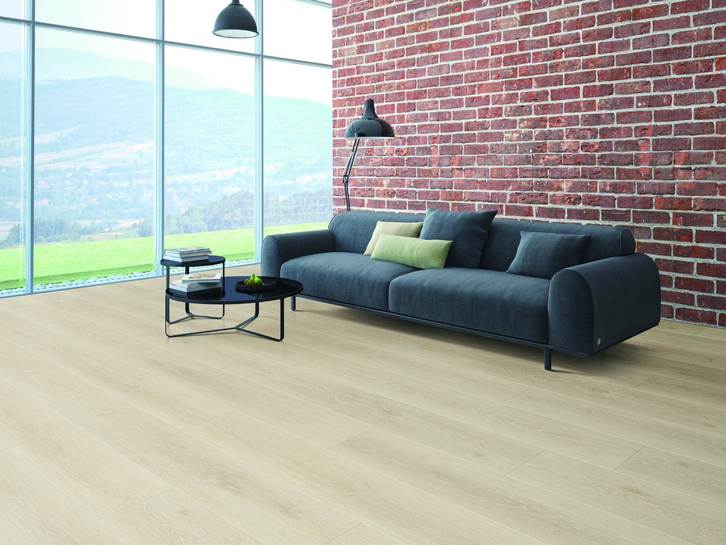 HTBC Supreme Wood Pearl Glow 9"x60"x12mm Laminate Flooring