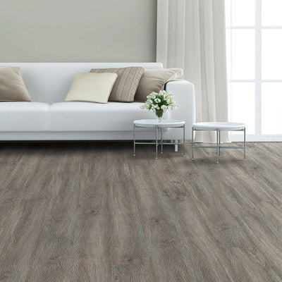 Next Floor Pewter Oak 7"x48" Luxury Vinyl Flooring