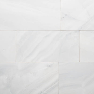 Rodas White 12x24 Polished Finish Porcelain Tile