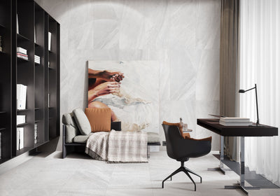 Limestone Light Grey 24"x48" Matte Finish Porcelain Tile