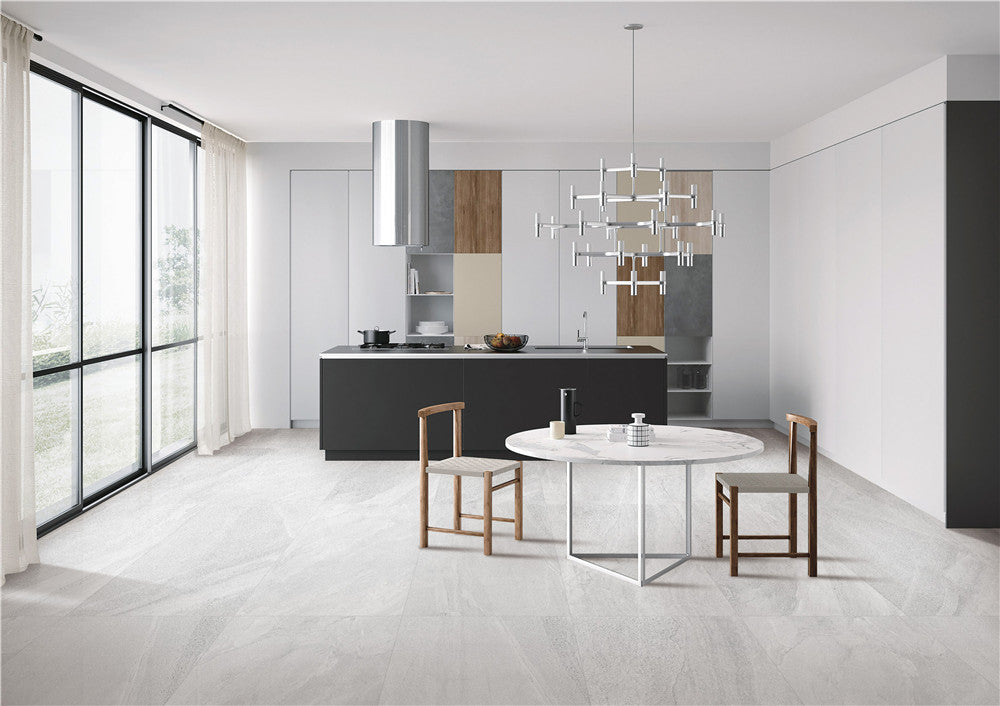 Limestone Light Grey 24"x48" Matte Finish Porcelain Tile