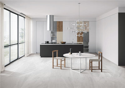 Limestone Light Grey 24"x48" Matte Finish Porcelain Tile