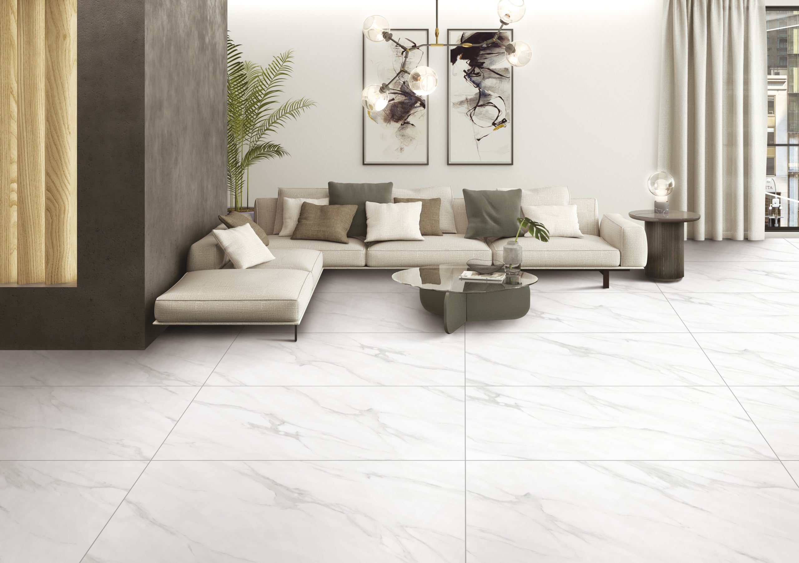 Royal Calacatta 24x48 Matte Marble Look Porcelain Tile
