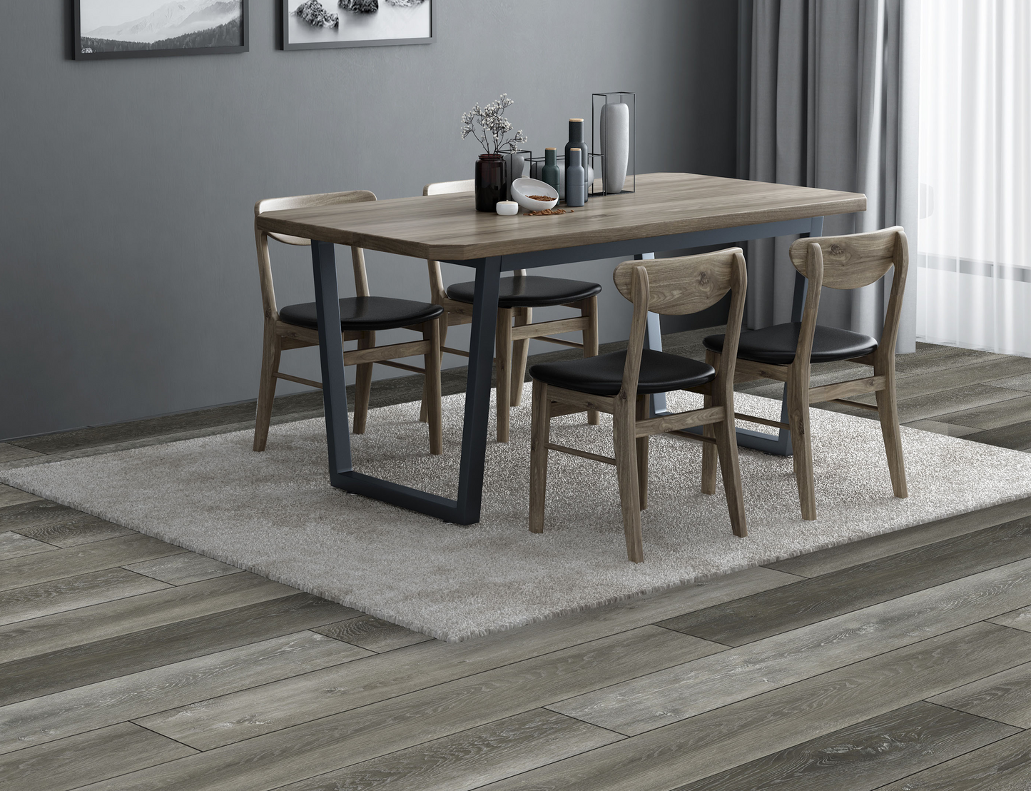 Infinity Floor Slate 6.5mm SPC LVP Flooring 7"x48"