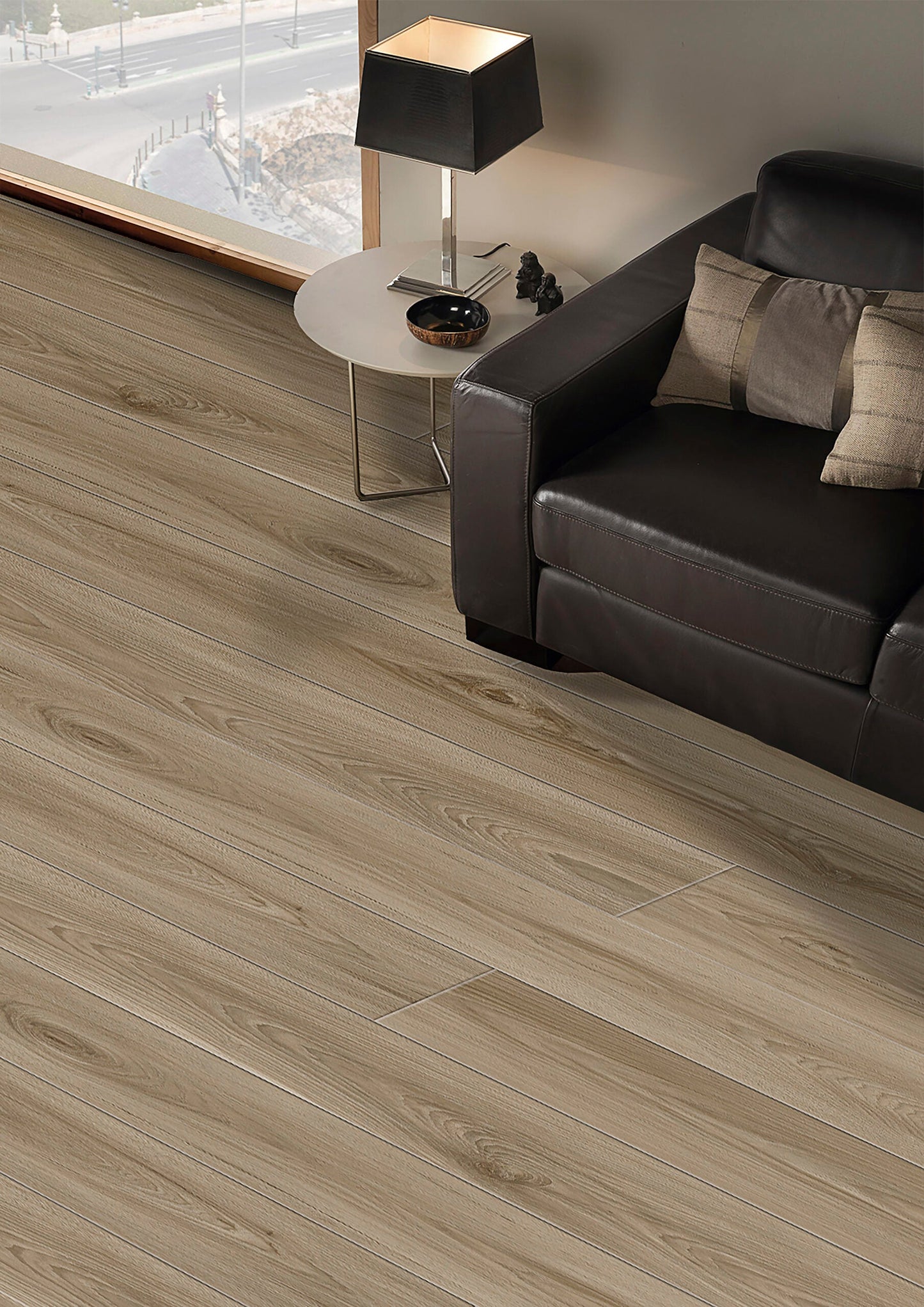 HTBC Resilience Saw Dust 7"x48"x12mm Laminate Flooring