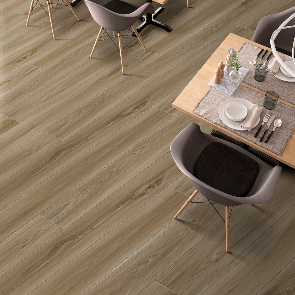 HTBC Resilience Saw Dust 7"x48"x12mm Laminate Flooring