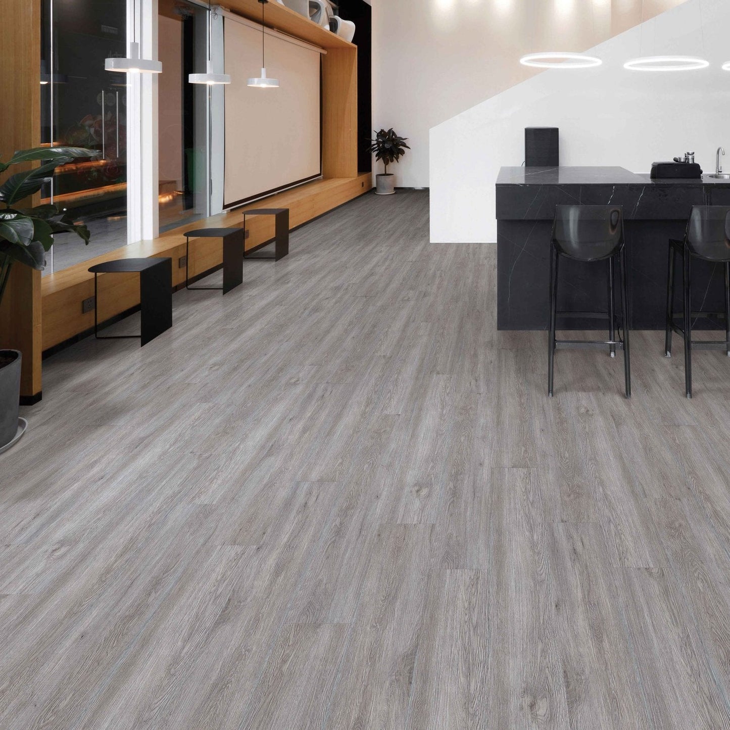 Next Floor Stonecast Silver Oak 9"x72" Luxury Vinyl Flooring
