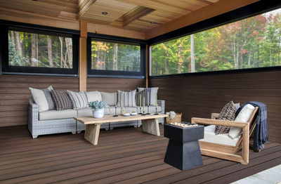 Trex Spiced Rum 1"x6"x12 ft. Groove Edge Decking Board