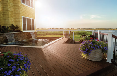 Trex Spiced Rum 1"x6"x20 ft. Square Edge Decking Board