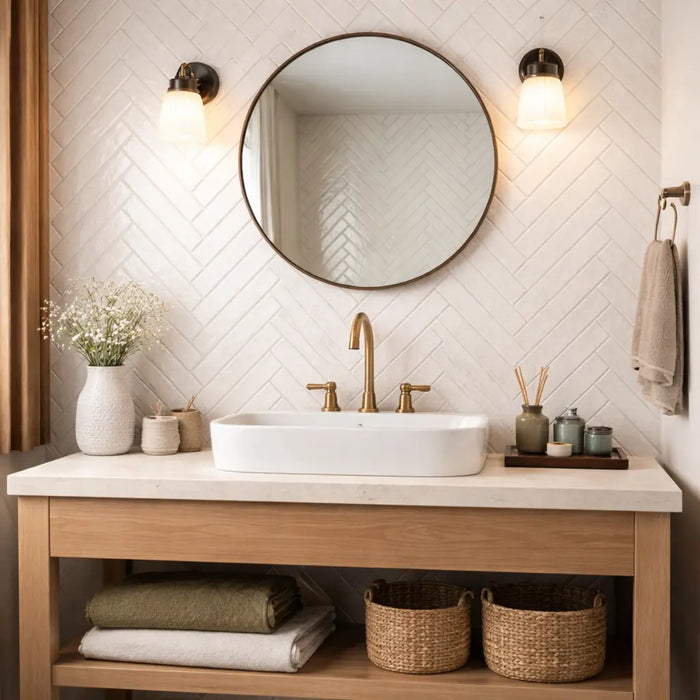 Brutalist Snow 2x10 Polished Ceramic Subway Tile - Backsplash