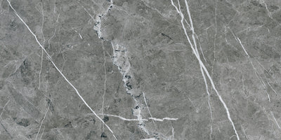 Theater Grey 12x24 Polished Marble Effect Porcelain Tile