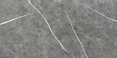 Theater Grey 12x24 Matte Finish Marble Effect Porcelain Tile