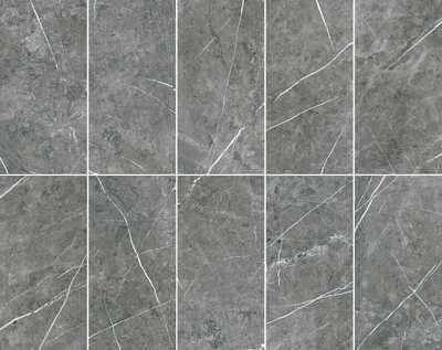 Theater Grey 12x24 Matte Finish Marble Effect Porcelain Tile