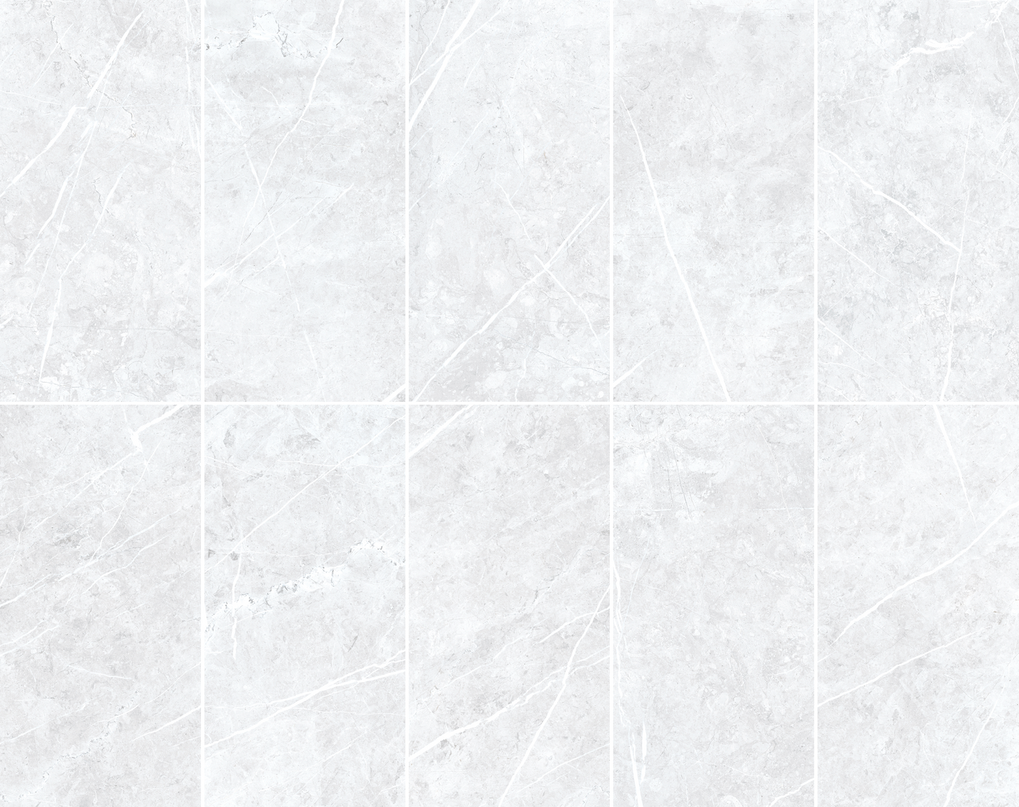 Theater White 12x24 Matte Marble Effect Porcelain Tile
