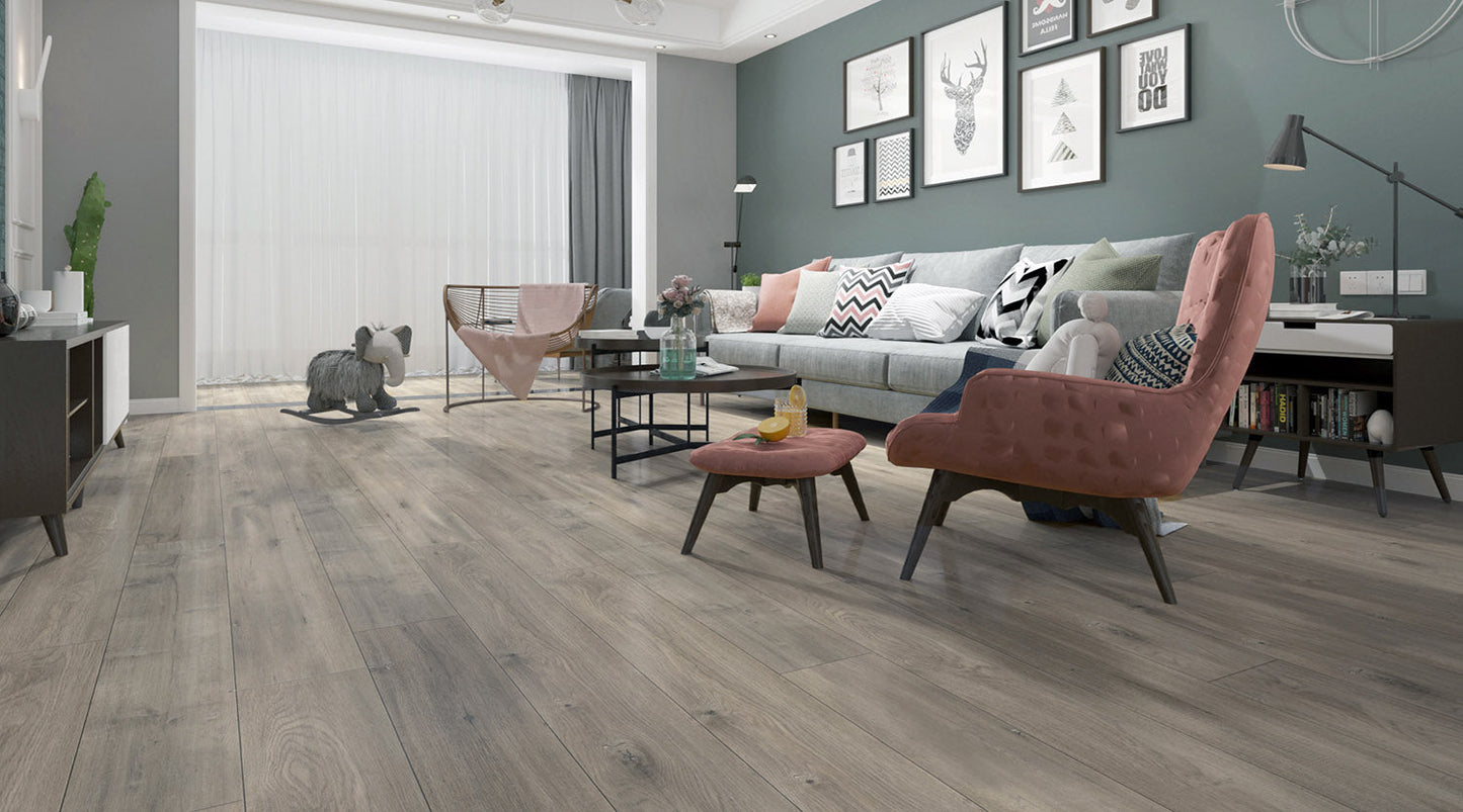 Opus Floors Thompson Oak II 8"x 48"x12mm Laminate Flooring