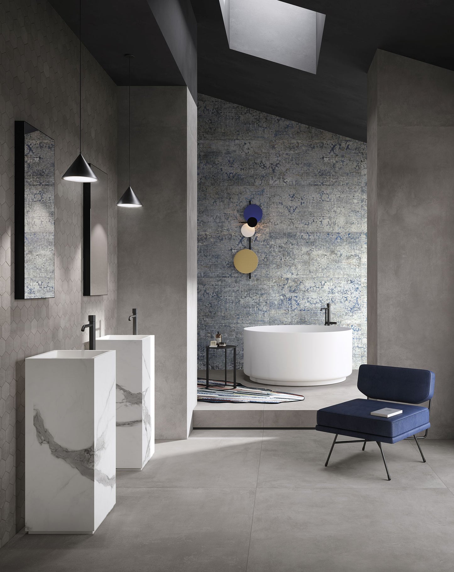 Timeline Grey 24x24 Matte Finish Porcelain Concrete Tile