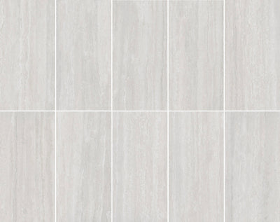 Traverland Silver Grey 12x24 Matte Porcelain Travertine Tile