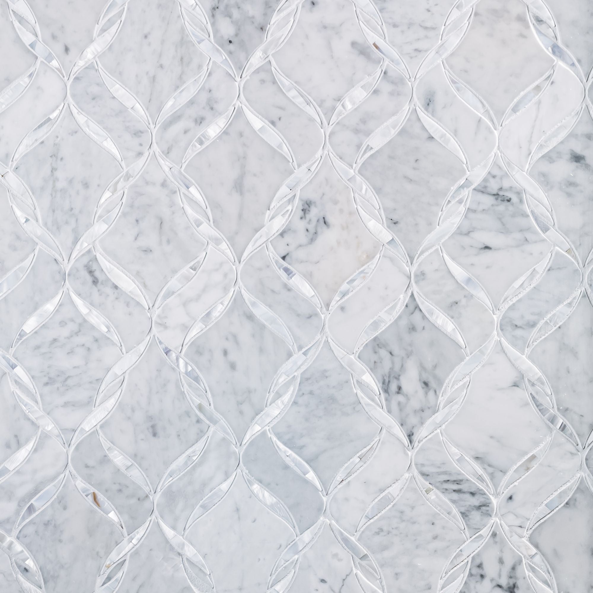 Waterjet Nebula Carrara Polished