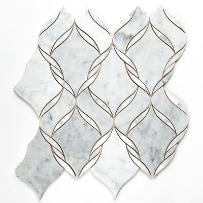 Waterjet Nebula Carrara Polished