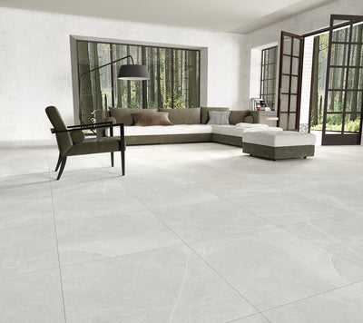 Vena White 24"x24" Matte Finish Porcelain Tile